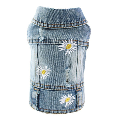 Fashion XS-2XL Cat/ Dog Denim Coat Vest