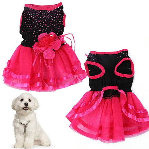 Designer Dog Rose Flower Gauze Dress