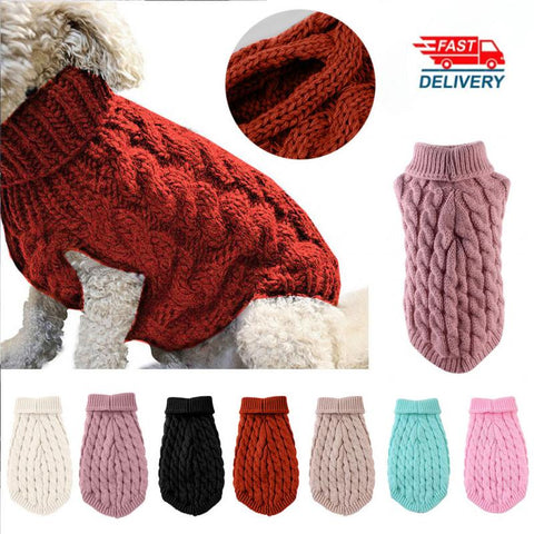 Fashion Cat/Dog Warm Knitted Turtleneck  Sweater