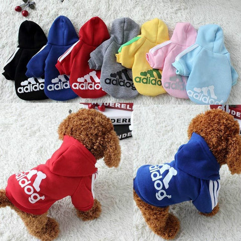 Designer Adidog Colorful Hoodies For Dogs