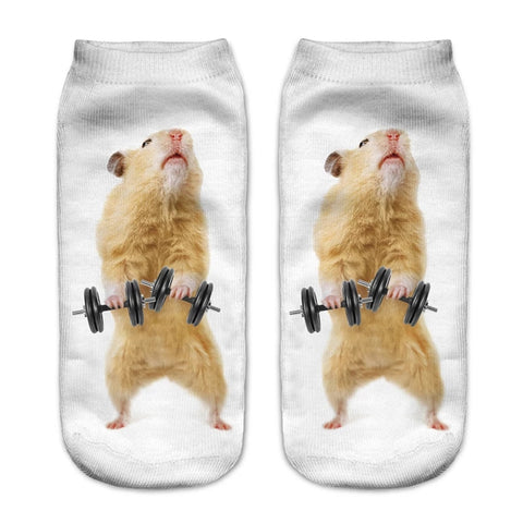 1 Pair Fashion Animal Socks 3D Printed Funny Socks