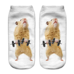 1 Pair Fashion Animal Socks 3D Printed Funny Socks