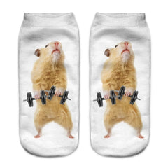 1 Pair Fashion Animal Socks 3D Printed Funny Socks