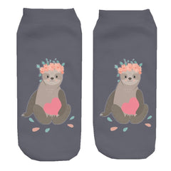 1 Pair Fashion Animal Socks 3D Printed Funny Socks