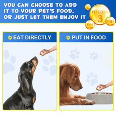 OMEGA-3 Health Supplement Suit for Dogs Cats Help Alleviate Seasonal Allergies Promotes Skin & Coat Health Boots Immune Function