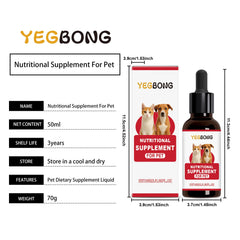 Nutritional Supplement Liquid Boost Pets' Immune System Suitable Dogs Cats Palatable Balanced Formula Gentle Absorbed Daily Care