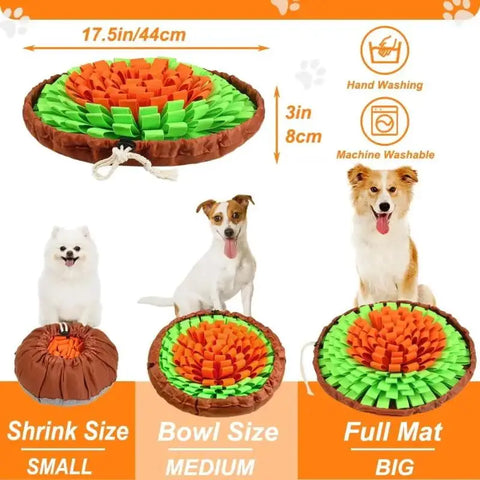 NewPet Snuffle Mat For Dogs, Interactive Feed Game For Boredom, Encourages Natural Foraging Skills For Cats Dogs Bowl Travel Use