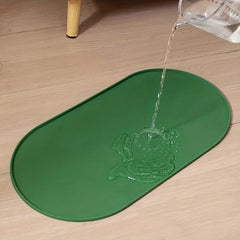 Multi-Functional Pet Feeding Mat Suitable for Cats and Dogs,Easy to Clean Durable Surface for Wet/Dry with Non-Slip Raised Edges