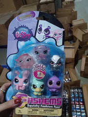 PetShop Pets In The House Genuine Cartoon Cute Q Version Cat and Dog Animal Hand-made Ornaments SuperSQUISHY Model Toy