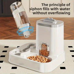 Large Capacity Pet Automatic Feeders and Water Dispensers, Suitable for Cats and Dogs