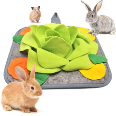 Pet Sniffing Mat for Dog Rabbit Hamster Slow Feeding Training Pad for Enhance Intellect and Create Enjoyment Fun Toys for Rabbit