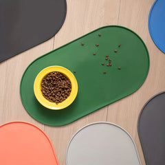 Multi-Functional Pet Feeding Mat Suitable for Cats and Dogs,Easy to Clean Durable Surface for Wet/Dry with Non-Slip Raised Edges