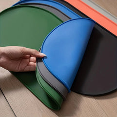 Multi-Functional Pet Feeding Mat Suitable for Cats and Dogs,Easy to Clean Durable Surface for Wet/Dry with Non-Slip Raised Edges