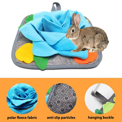 Pet Sniffing Mat for Dog Rabbit Hamster Slow Feeding Training Pad for Enhance Intellect and Create Enjoyment Fun Toys for Rabbit