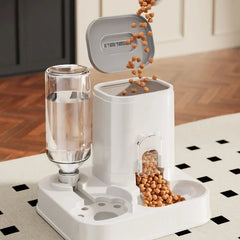 Large Capacity Pet Automatic Feeders and Water Dispensers, Suitable for Cats and Dogs