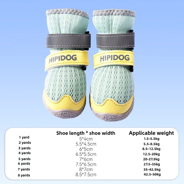 Premium Shoes for Dogs Breathable Wear-resistant and Anti-slip Dog Shoes Adjustable and Soft Dog Accessories Pet Products