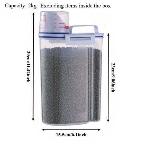 Premium Pet Food Storage Container with Airtight Seal - Durable, Large Capacity, Easy Clean & Stylish Design for Dogs & Cats