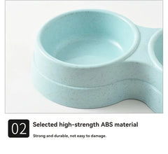 1 PCS Dual Bowl Stainless Steel Double Pet Bowls for Dogs and Cats - Non-Skid Base - Perfect for Food and Water - Easy to Clean