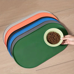 Multi-Functional Pet Feeding Mat Suitable for Cats and Dogs,Easy to Clean Durable Surface for Wet/Dry with Non-Slip Raised Edges
