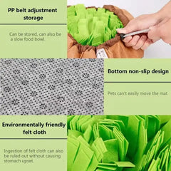 NewPet Snuffle Mat For Dogs, Interactive Feed Game For Boredom, Encourages Natural Foraging Skills For Cats Dogs Bowl Travel Use