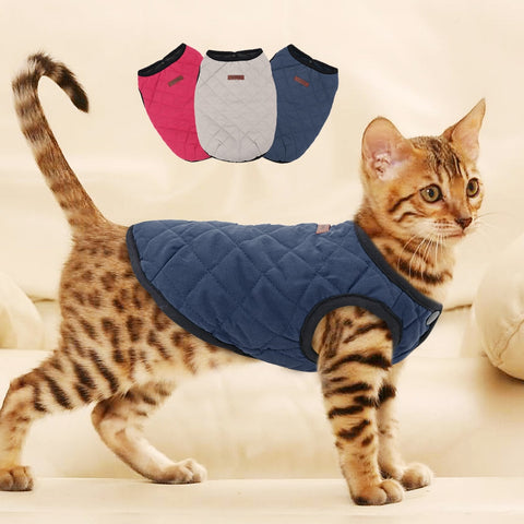 Cat Fashion Fleece Winter Jacket Vest