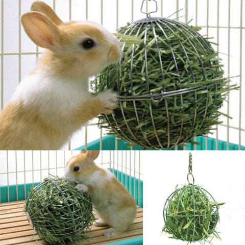 Stainless Steel Plating Grass Rack Balls Hamster/Rabbit