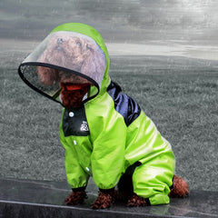 Fashion Dog Waterproof Detachable Rain Jacket XS-4XL